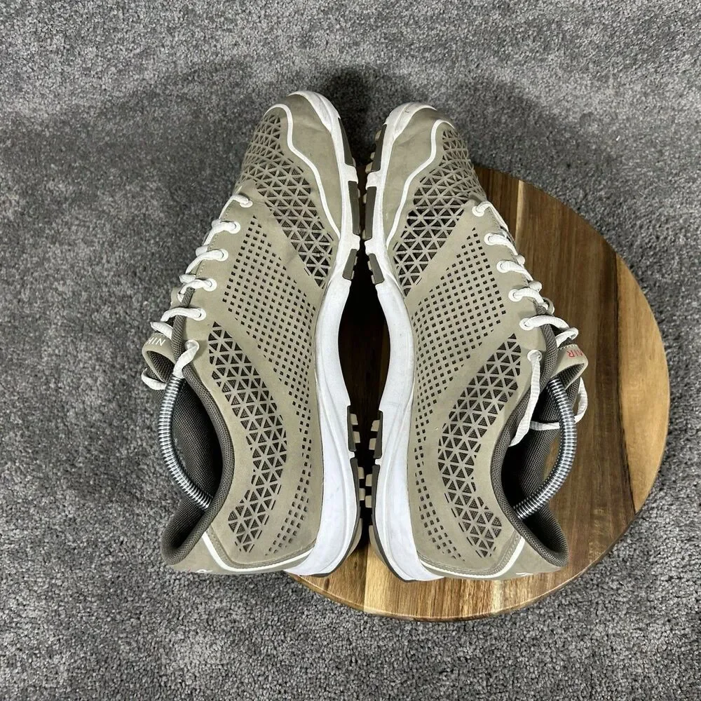 Nike Air Rate Tour 379200-212 Men’s Size 11.5 Khaki Mesh Spiked Golf Shoes Used - Picture 7 of 11